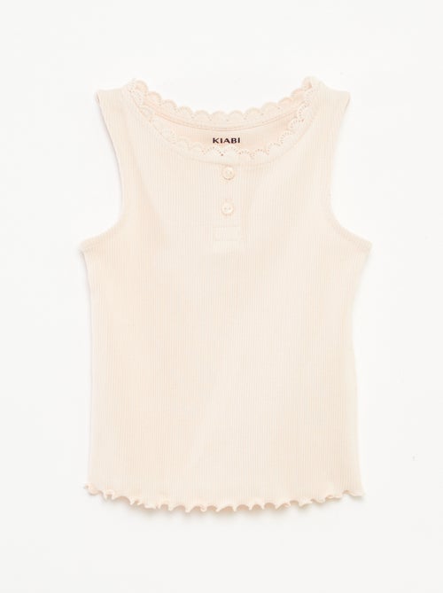 Débardeur en maille côtelée - Kiabi