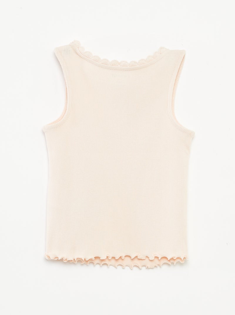 Débardeur en maille côtelée ROSE - Kiabi