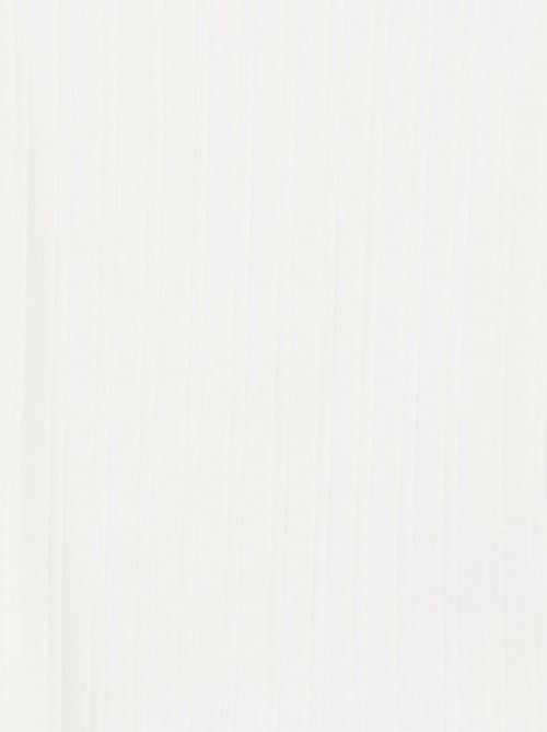 Débardeur en matière côtelée et dentelle - Kiabi