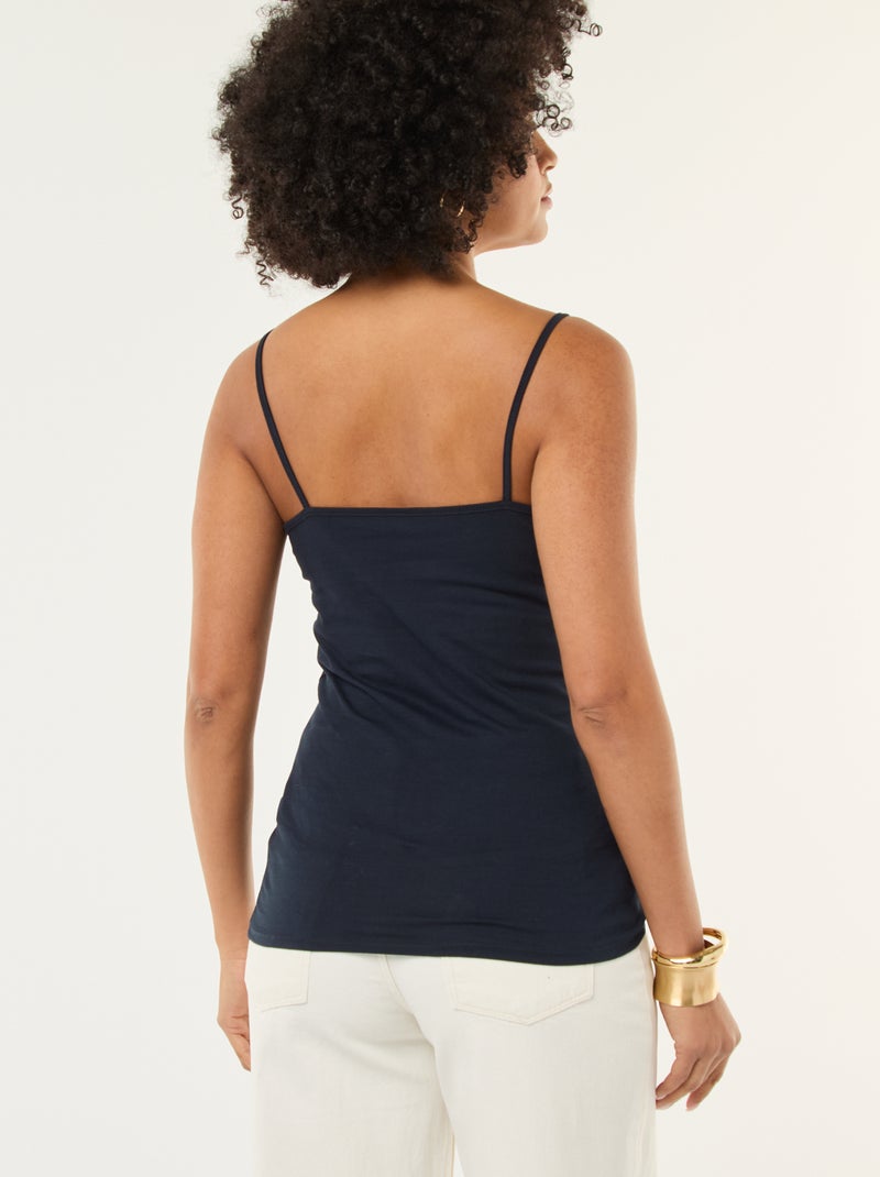 Débardeur fines bretelles Bleu marine - Kiabi