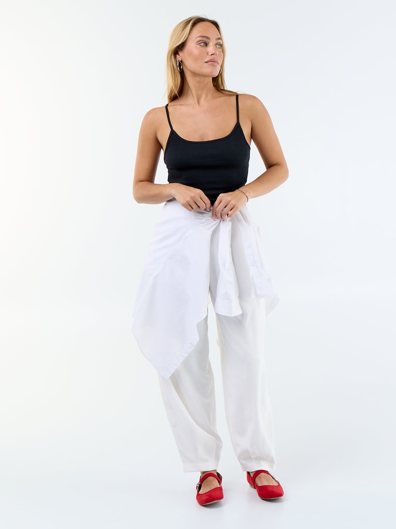 Débardeur fines bretelles réglables Noir - Kiabi