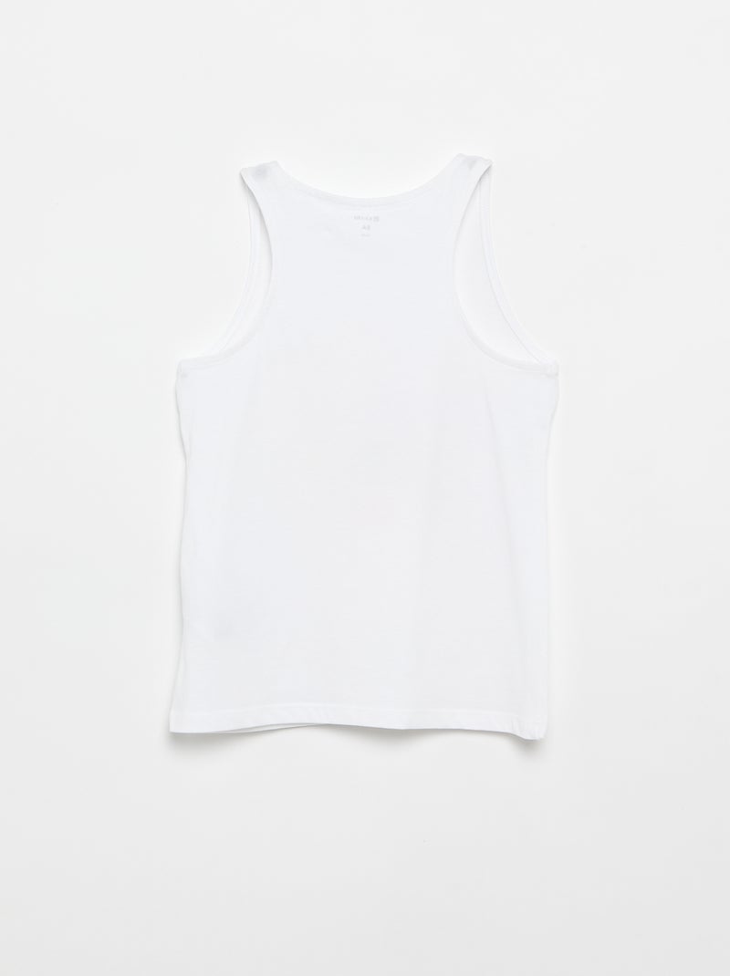 Débardeur imprimé à col rond Blanc - Kiabi