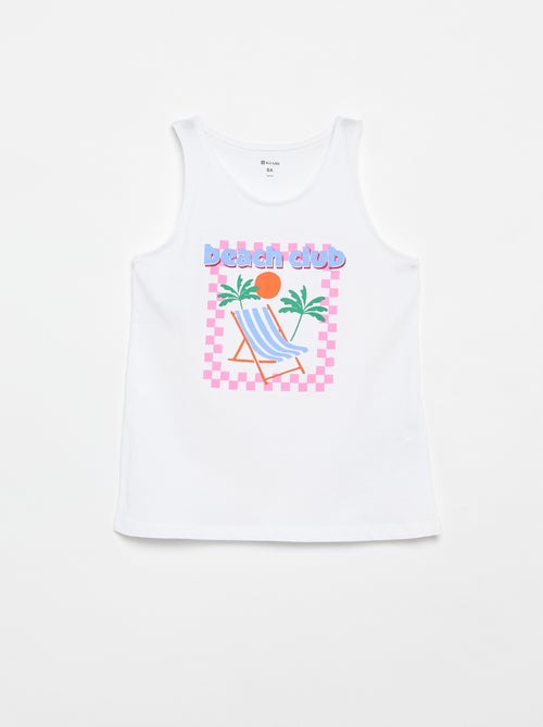 Débardeur imprimé à col rond - Kiabi