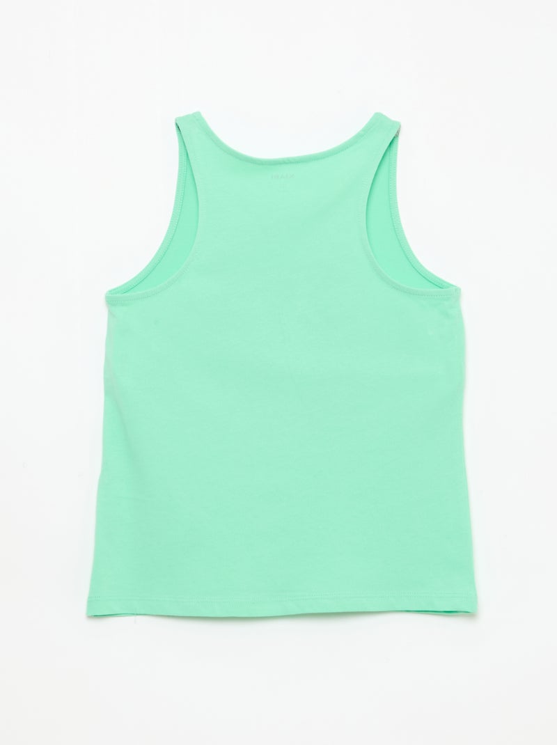 Débardeur imprimé à col rond Vert - Kiabi