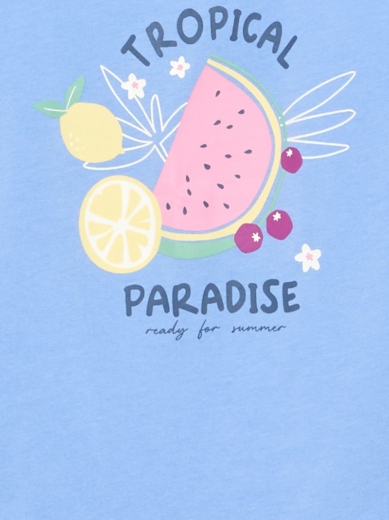 Débardeur imprimé à col rond Violet - Kiabi