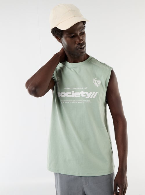 Débardeur imprimé devant - Kiabi