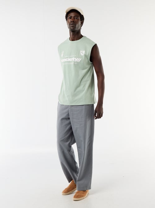 Débardeur imprimé devant - Kiabi