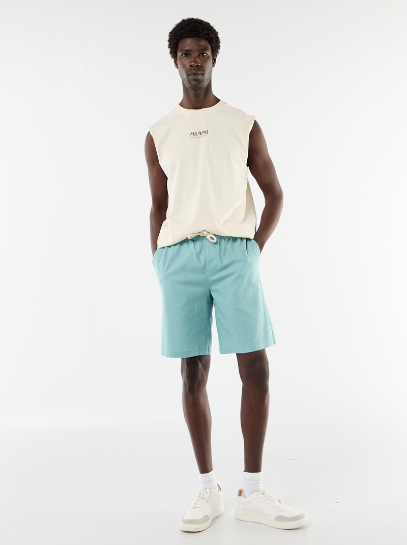 Débardeur imprimé recto/verso Blanc - Kiabi