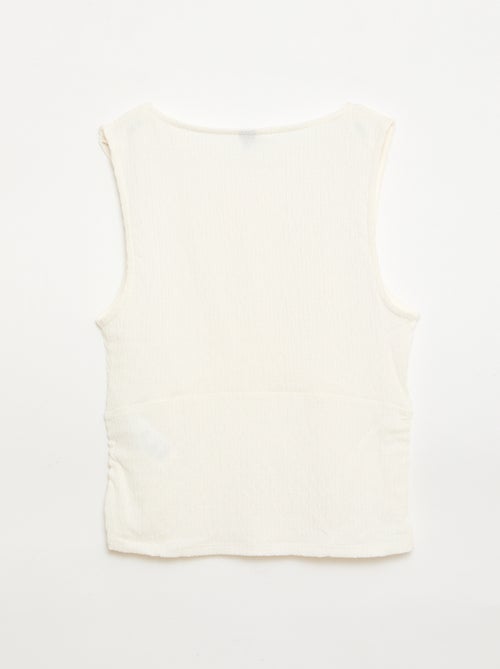 Débardeur moulant en matière crêpée - Kiabi