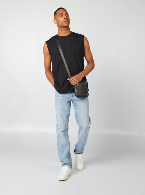 Débardeur pour homme en coton avec motif fantaisie et col rond - Kiabi Débardeur pour homme en coton avec motif fantaisie et col rond - Kiabi