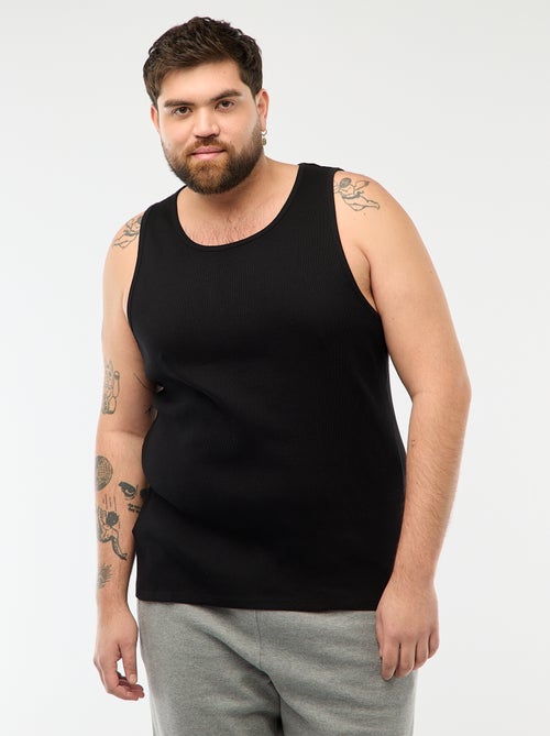 Débardeur regular en maille côtelée - Kiabi