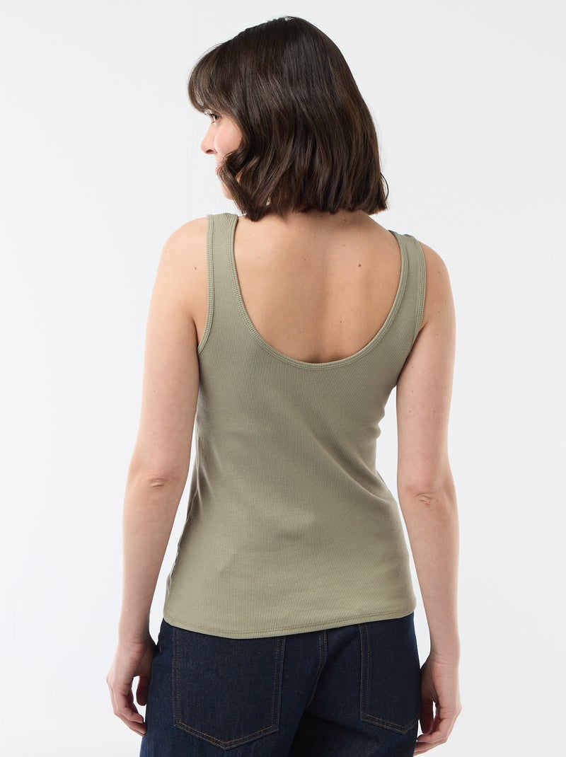 Débardeur sans manches Kaki - Kiabi