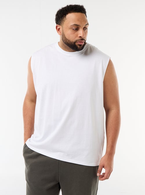 Débardeur uni en coton - Kiabi