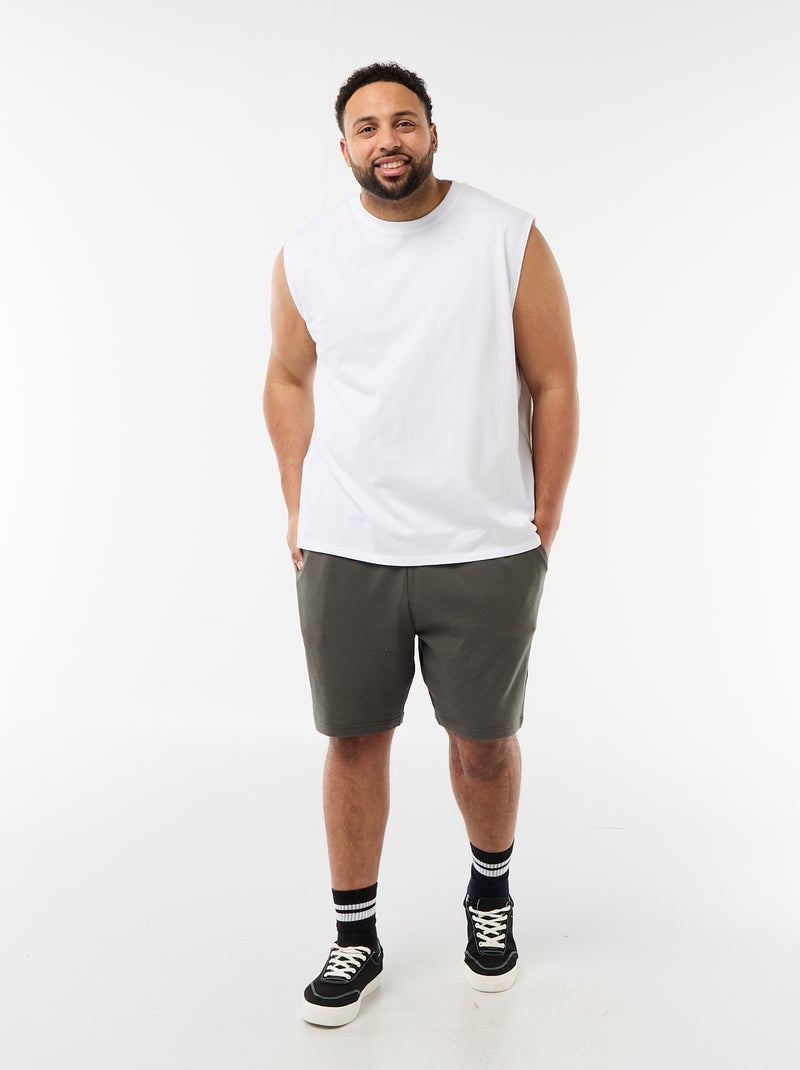 Débardeur uni en coton Blanc - Kiabi