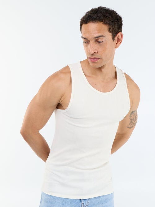 Débardeur uni et côtelé - Kiabi