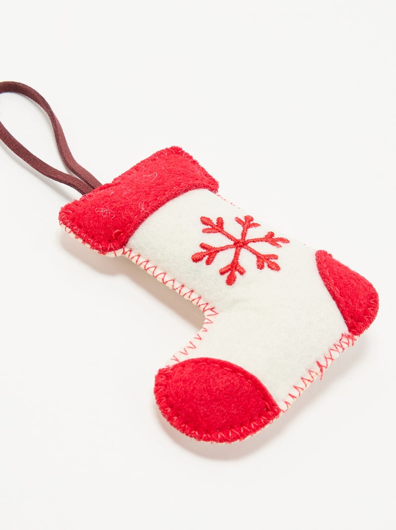 Décoration de Noël en feutrine Blanc - Kiabi