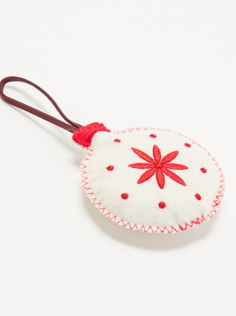 Décoration de Noël en feutrine Blanc - Kiabi