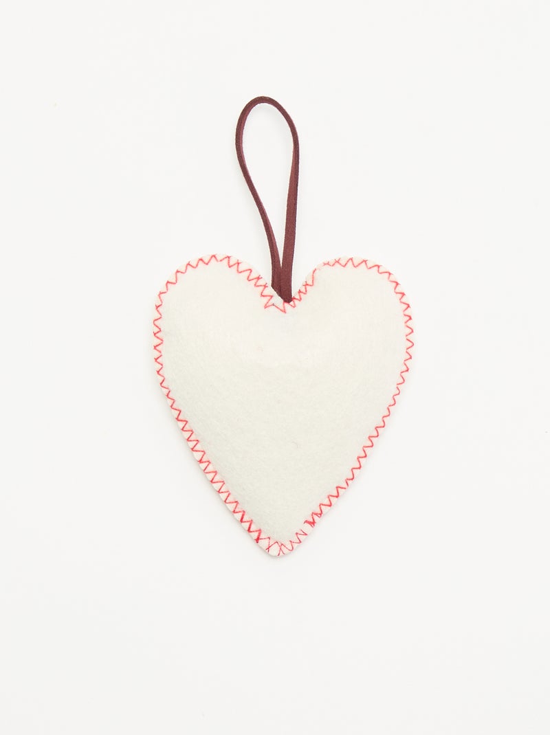 Décoration de Noël en feutrine Blanc - Kiabi