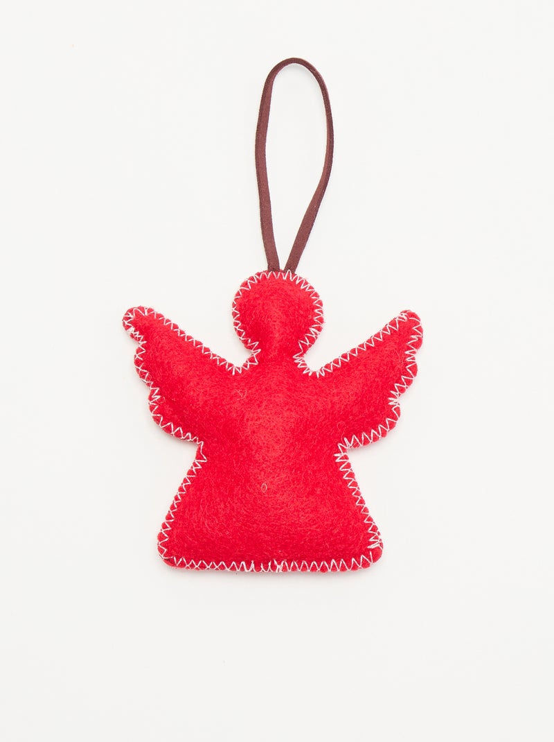 Décoration de Noël en feutrine Rouge - Kiabi