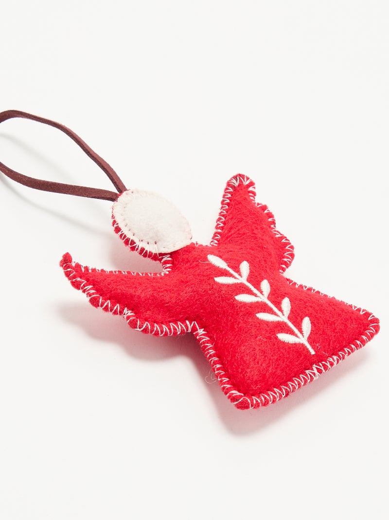 Décoration de Noël en feutrine Rouge - Kiabi