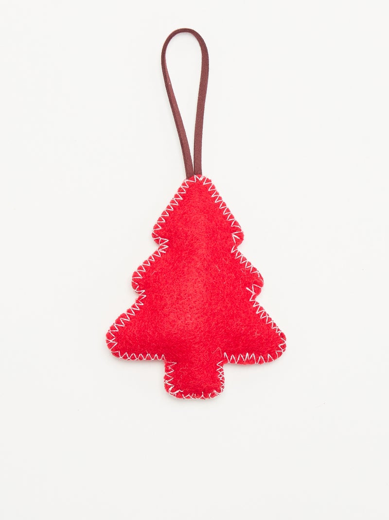 Décoration de Noël en feutrine Rouge - Kiabi