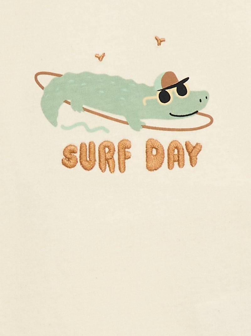 Decorative Embroidered Tank Top White - Kiabi