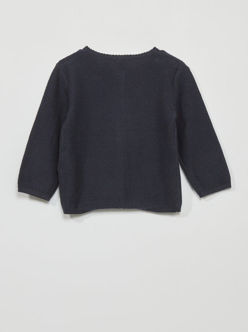 Decorative-knit cardigan - Kiabi
