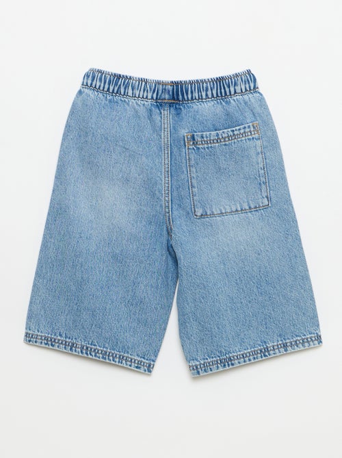 Denim-Bermuda mit Kordelzug - Kiabi