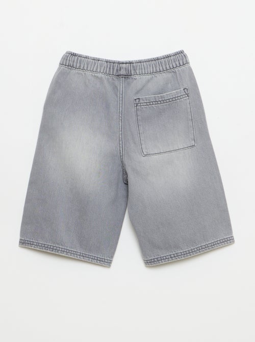 Denim-Bermuda mit Kordelzug - Kiabi