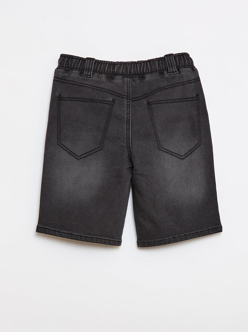 Denim Bermuda Shorts - Easy-Wear Collection Grey - Kiabi
