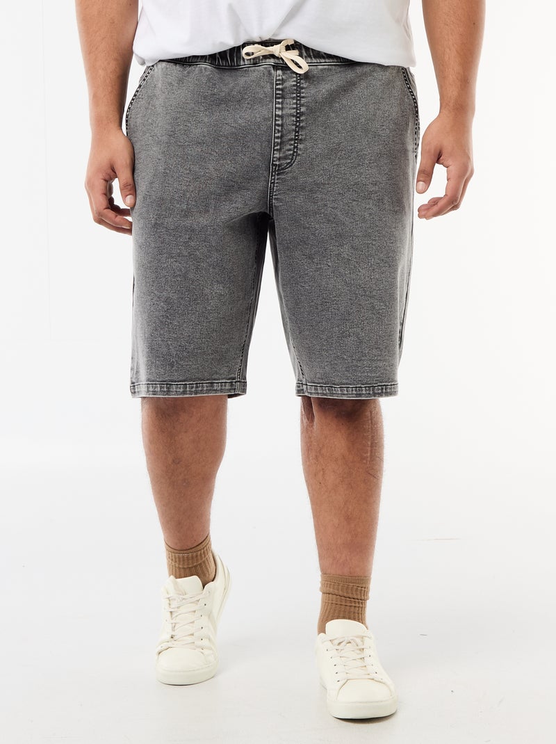 Denim Bermuda Shorts Grey - Kiabi