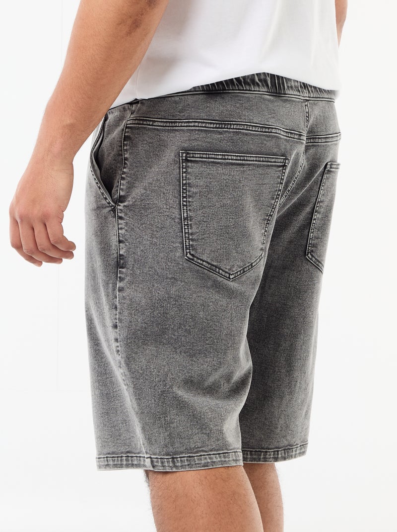 Denim Bermuda Shorts Grey - Kiabi