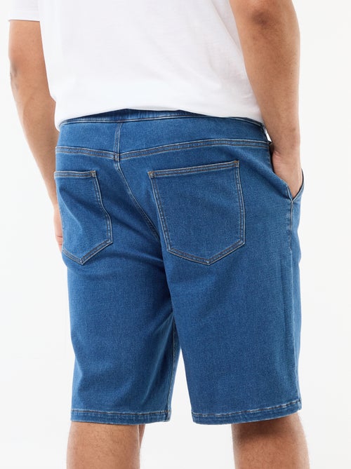 Denim Bermuda shorts with drawstring - Kiabi