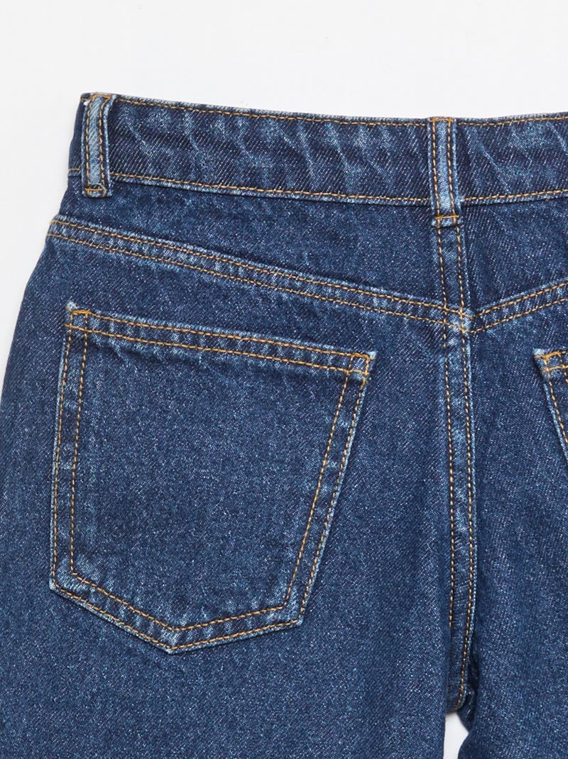 Denim-Bermuda slim fit Stretch aus Baumwolle Dunkelblau - Kiabi