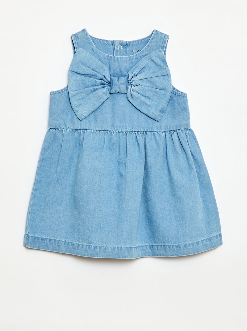 Denim Dress + Bloomers Set Blue - Kiabi