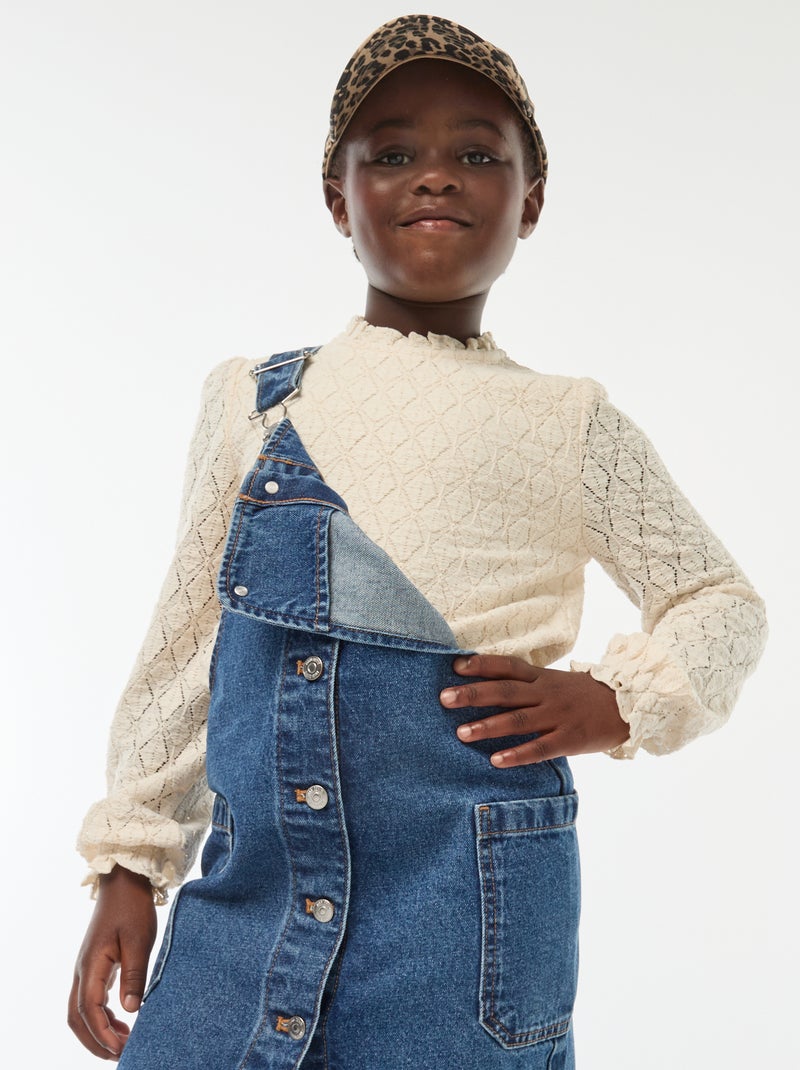 Denim dungaree dress Blue - Kiabi