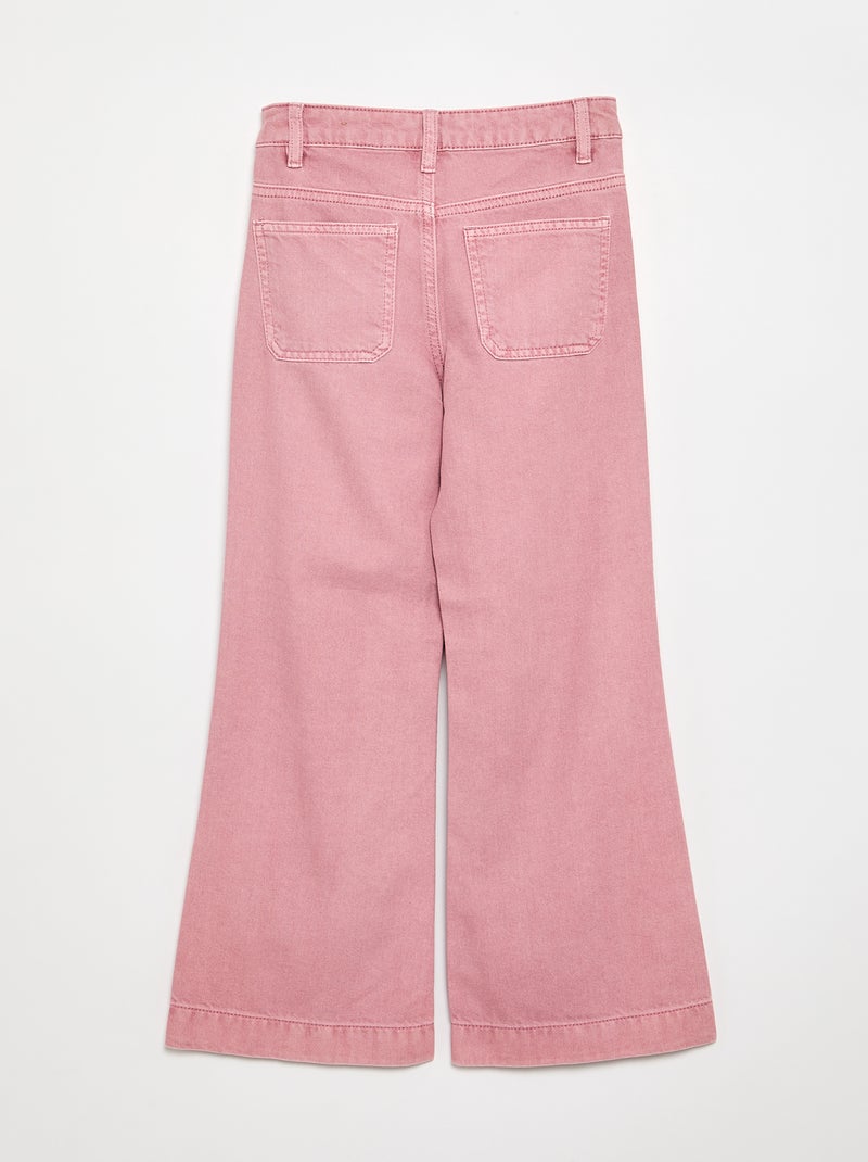 Denim Flare Trousers Pink - Kiabi