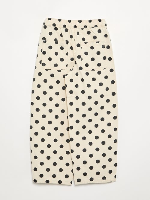Denim forme barrel imprimé 'pois' - Kiabi