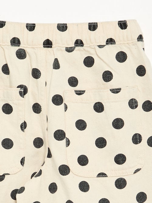 Denim forme barrel imprimé 'pois' - Kiabi