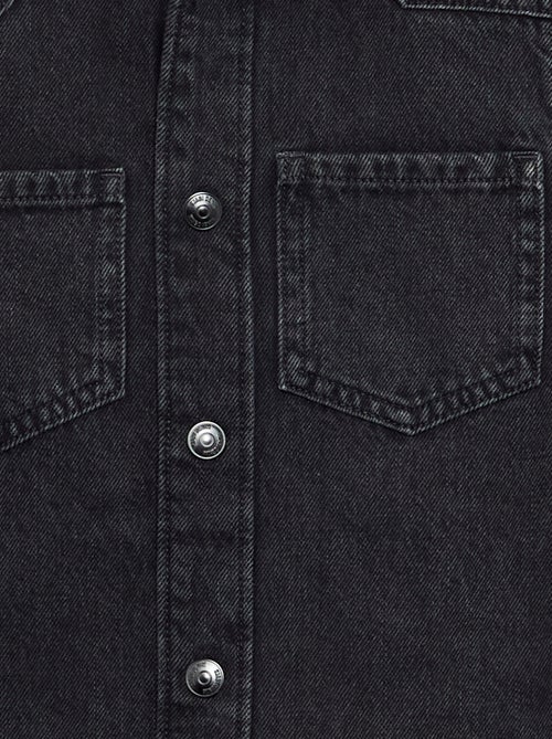 Denim hooded shirt - Kiabi Denim hooded shirt - Kiabi