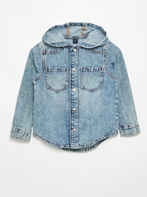 Denim hooded shirt - Kiabi Denim hooded shirt - Kiabi