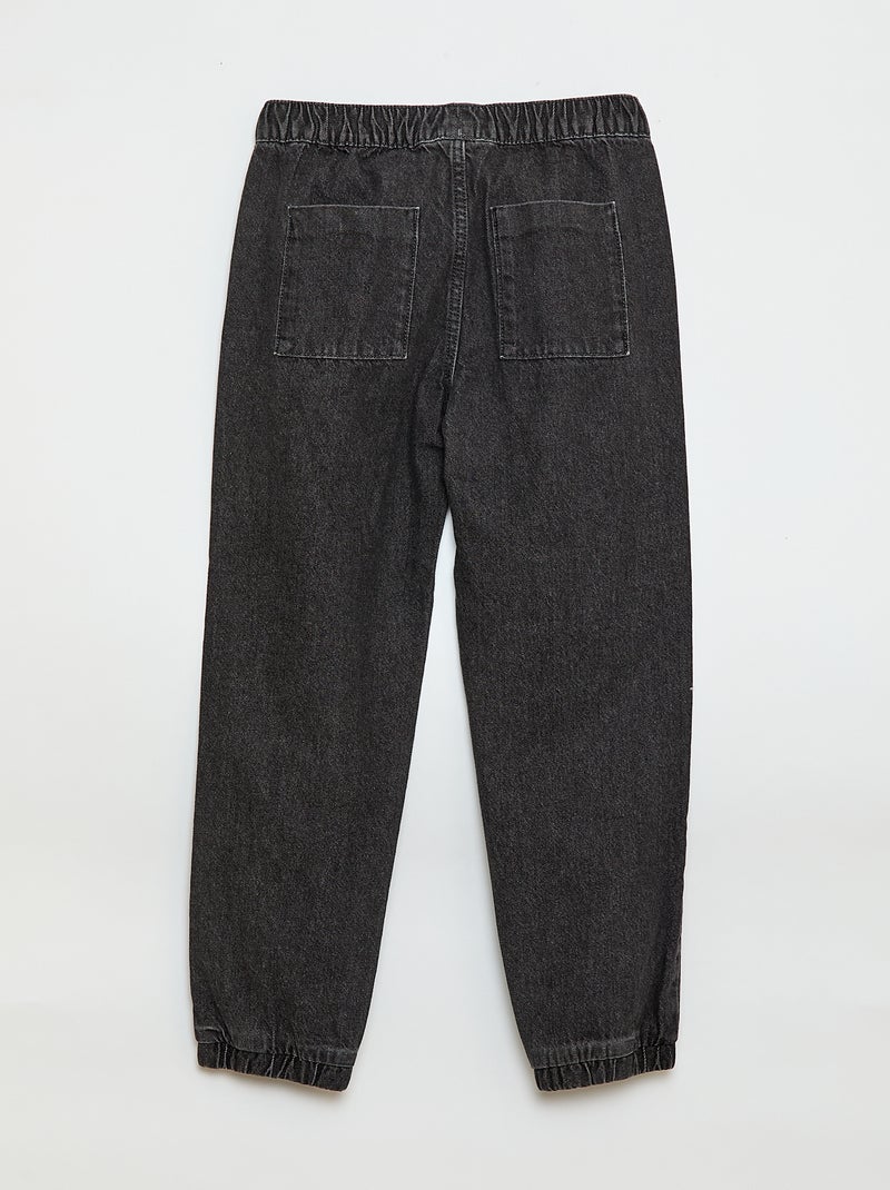 Denim-Hose im Jogger-Schnitt Grau - Kiabi