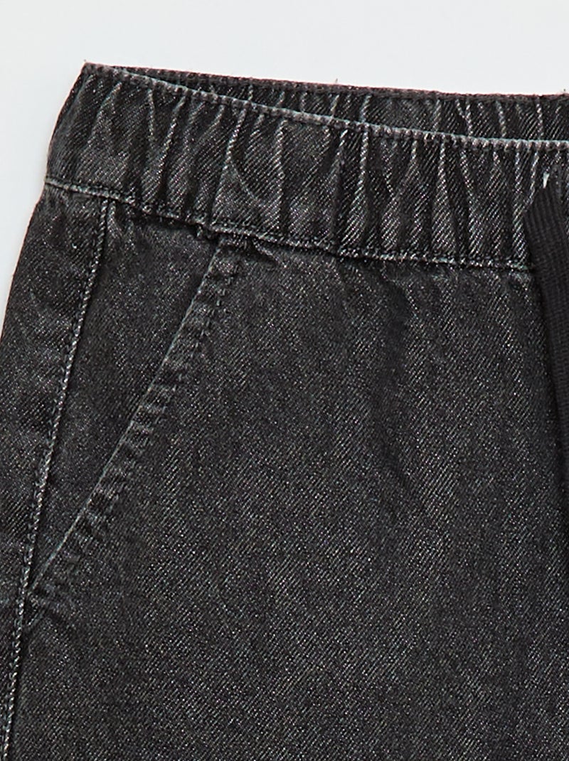 Denim-Hose im Jogger-Schnitt Grau - Kiabi