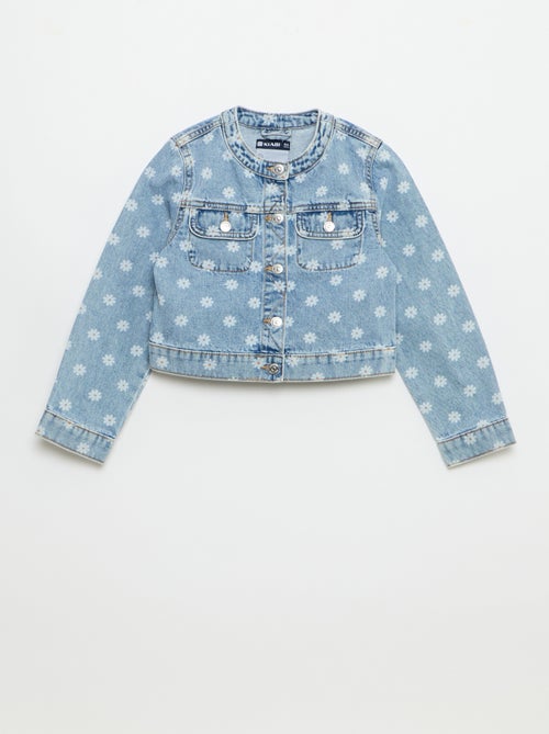 Denim-Jacke mit Rundhalsausschnitt - Kiabi