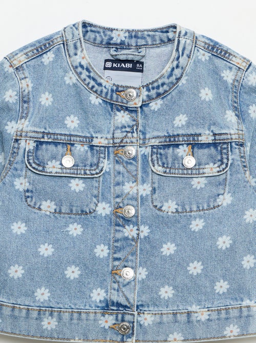 Denim-Jacke mit Rundhalsausschnitt - Kiabi