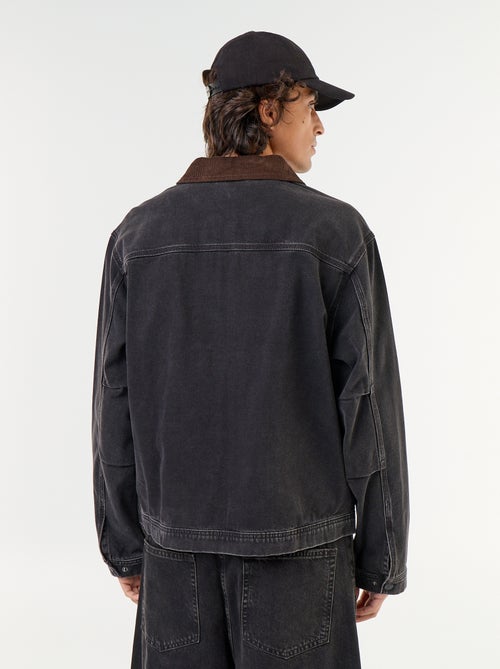 Denim jacket with corduroy collar - Kiabi