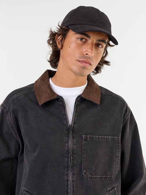 Denim jacket with corduroy collar - Kiabi