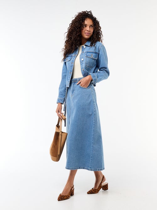Denim jacket with flap pockets - Kiabi