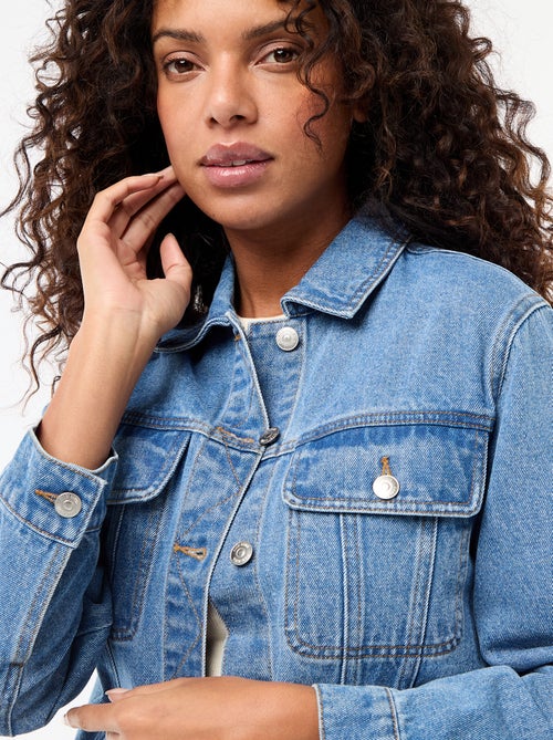 Denim jacket with flap pockets - Kiabi