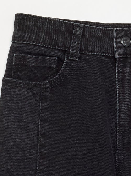 Denim jeans with printed panels - Kiabi